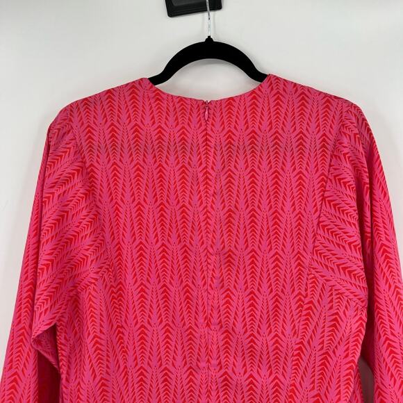 🆕 NWT Layla Printed Tunic Mini Dress Pattern Pocket Boho Pink Orange Red Medium - Picture 6 of 14